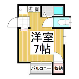 コートハウスK ワンルームの間取図画像