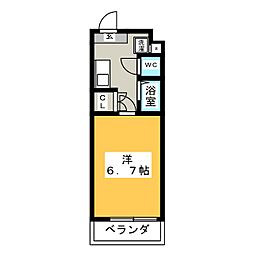 アル・ソーレ上前津 6階1Kの間取り