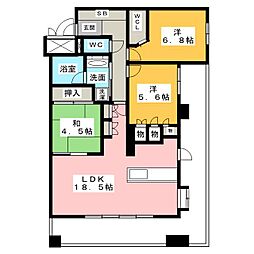 ベレーサ鶴舞公園 10階2SLDKの間取り