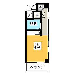 アーバンライフ新栄 3階ワンルームの間取り