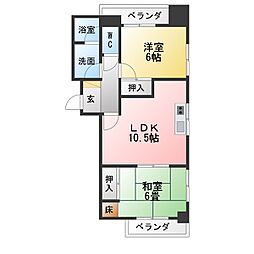 WIN大須 2LDKの間取図画像