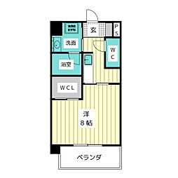 CELE STATION 5階1Kの間取り