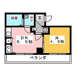 La　Douceur新栄 5階1DKの間取り