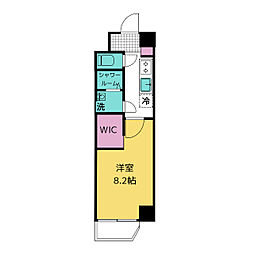 CASA NOAH 鶴舞公園II 8階1SKの間取り