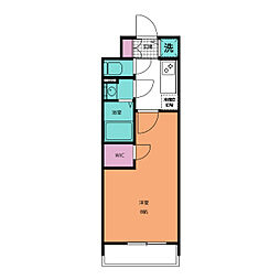 エスリード大須プレシア 1Kの間取図画像