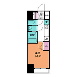 ディアレイシャス矢場町 1Kの間取図画像
