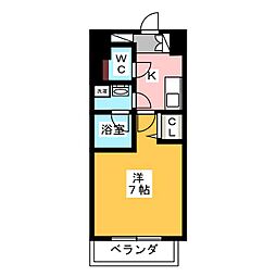 レジデンス東別院スクエア 1Kの間取図画像