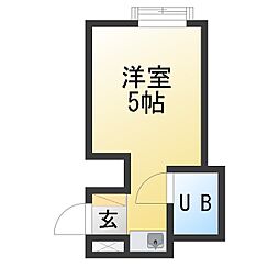 パリーマンション ワンルームの間取図画像
