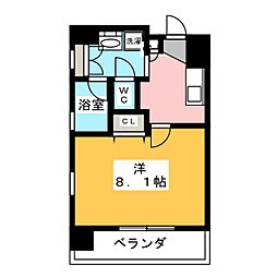 共同ハイツ西大須 1Kの間取図画像