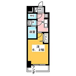 アステリ鶴舞テーセラ 1Kの間取図画像