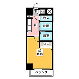 リアライズ松原 1Kの間取図画像