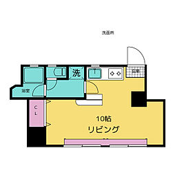 Ksquare 1DKの間取図画像