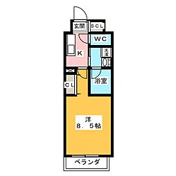 RICHED'OR名駅南 1Kの間取図画像