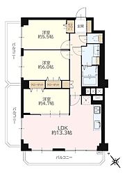 志木コーポラス 3LDKの間取り