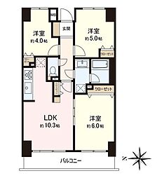 志木南パーク・ホームズ 3LDKの間取図画像
