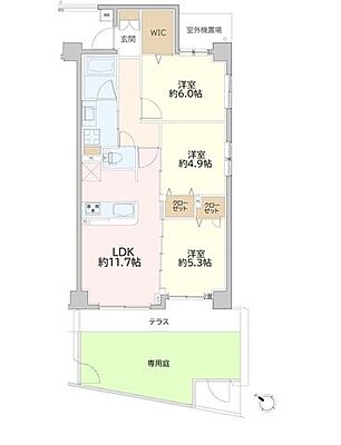 間取り オルシア鶴瀬 1階/-