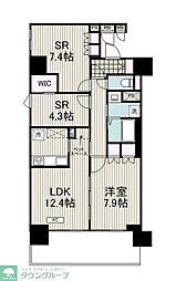横浜市営地下鉄グリーンライン 川和町駅 徒歩5分の賃貸マンション 3階2SLDKの間取り