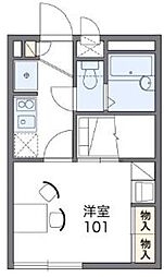 レオパレス宮の台 1階1Kの間取り