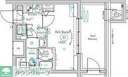 JR南武線 武蔵中原駅 徒歩7分の賃貸マンション 5階1Kの間取り
