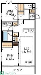 Casa Tigre～カーサ ティグレ～ 2LDKの間取図画像