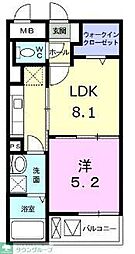 カーサベルデ 1LDKの間取図画像