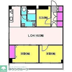 サンライズビルNO.1 2SLDKの間取図画像