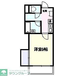 ヴィラ市ヶ尾 1Kの間取図画像
