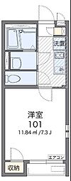 レオパレスクレイノディンカント 1Kの間取図画像