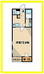 ミランダサンドエル2 1Kの間取図画像