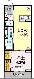 orangehouse 1LDKの間取図画像