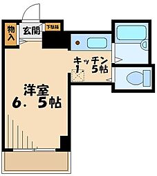 ラ・レイネ鷺沼 ワンルームの間取図画像