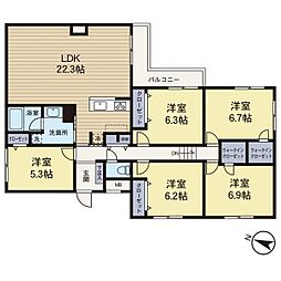 トーア由比ガ浜マンション 5LDKの間取図画像