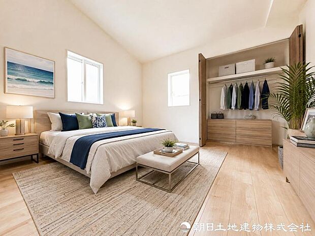 【洋室】家具の配置のし易い室内です。趣味の部屋としても充分な広さを確保しております。※家具はAIによるイメージになります