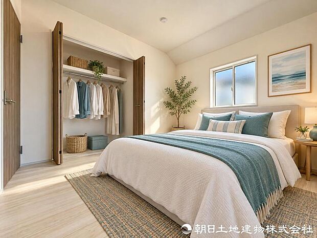 窓から差し込む光と爽やかな風が、室内に明るさと開放感を演出。寝室や子供部屋など、幅広い使い方ができる洋室です。暮らしに合わせて幅広い用途にも活用できる洋室です。