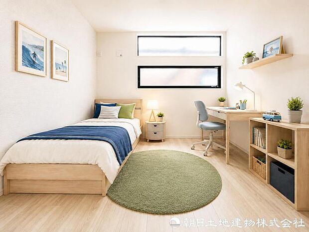 【洋室】自然光が差し込む明るい洋室は、毎日を快適に過ごせる空間。リモートワークや趣味部屋としてもおすすめです。※家具はAIによるイメージになります