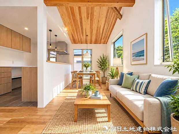 この住まいだからこそ味わえる特別な寛ぎを日常に。家族の笑顔が自然と集まり、毎日を大切に楽しめる心地よいリビングです。毎日の暮らしを特別に彩る心地よい住空間です。