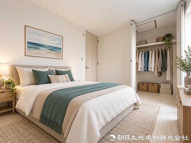 シンプルで家具を配置しやすい洋室。ベッドやデスクもすっきり置け、寝室はもちろん、趣味部屋や在宅ワークにも活用できます。家具選びや模様替えの幅がぐっと広がります。