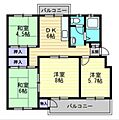 旭川ハイツB棟3階6.2万円