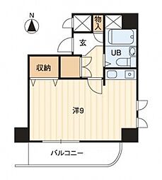 ダイアパレス京町2 ワンルームの間取図画像