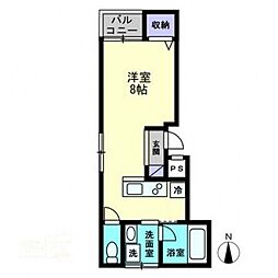 delight富田町 5階ワンルームの間取り