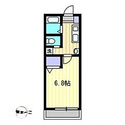 アスティオ南方 1階1Kの間取り