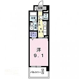 Mode Eight II 1階1Kの間取り