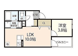 REGALE MIKADO 1LDKの間取図画像