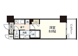 S-RESIDENCE表町 1Kの間取図画像