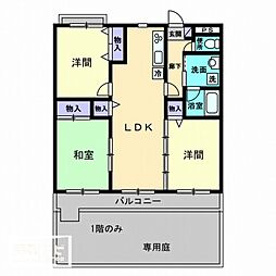 ベンハウス平田東公園 2LDKの間取図画像