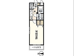 LST岩田町 1Kの間取図画像