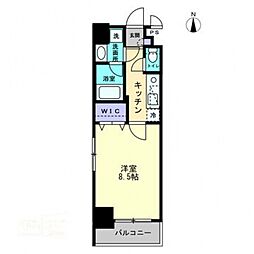 アルファレガロ南中央町 1Kの間取図画像