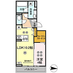 オベリオ 1LDKの間取図画像