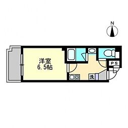 ピオニエールオモテチョウ 1Kの間取図画像
