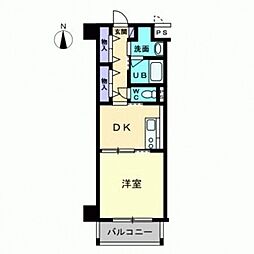 COCO中仙道 1DKの間取図画像